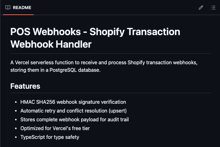 Webhooks Description Screenshot